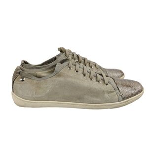 AGL Attilio Giusti Leombruni Resort gray shimmery sneakers women's size 39/8.5